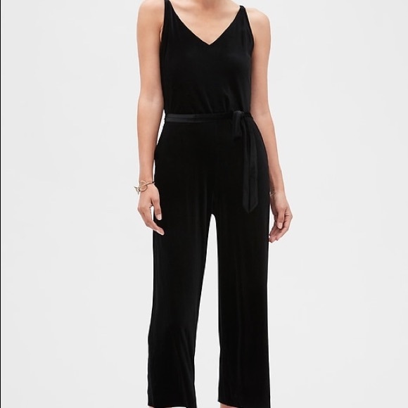 velvet jumpsuit banana republic